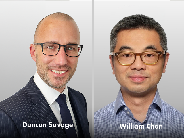 Head shot images of Duncan Savage and William Chan