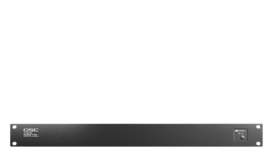 Front view of a Q-SYS Core 110f