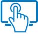 Icon of finger touching screen