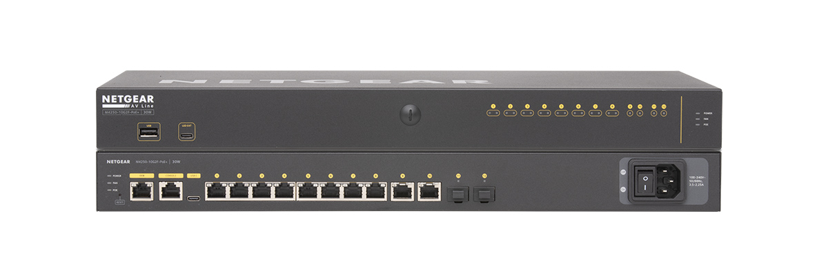 Hero rear view of a NS10-125 Network Switch
