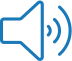 Icon of a speaker producing sound to represent audio