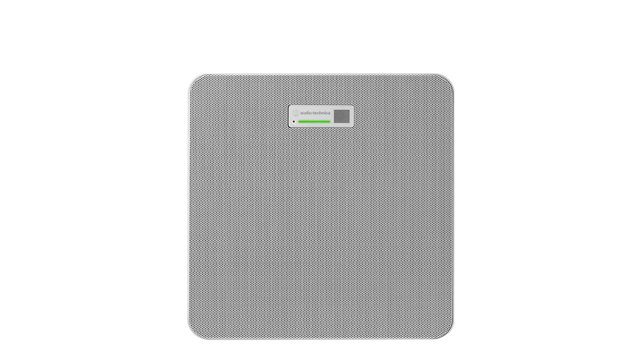 Front view of a ATND1061 Ceiling Array Mic