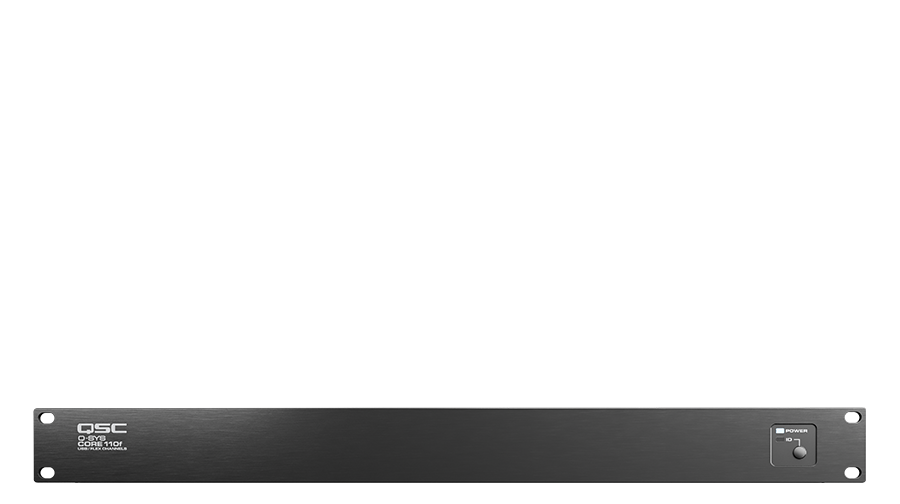 Front view of a Q-SYS Core 110f