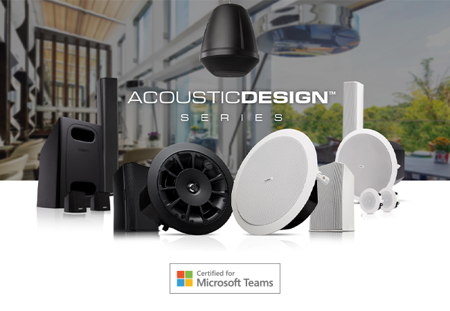 Group shot of the AcoustidDesign Series family in black and white color