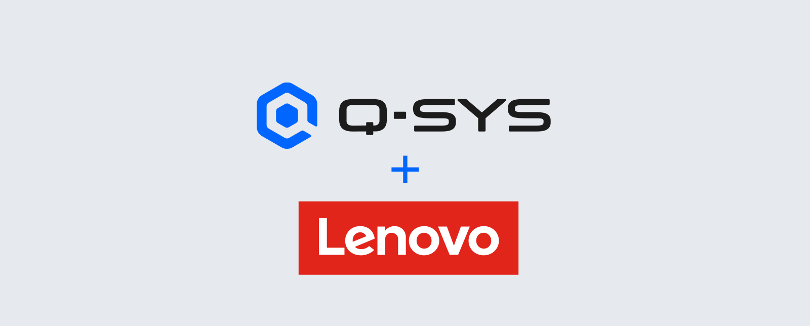 Q-SYS and Lenovo logos