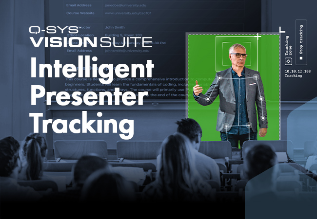 VisionSuite banner showcasing Intelligent Presenter Tracking